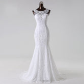 Long Scoop Lace Mermaid Wedding Dresses Bridal Dress - MyChicDress
